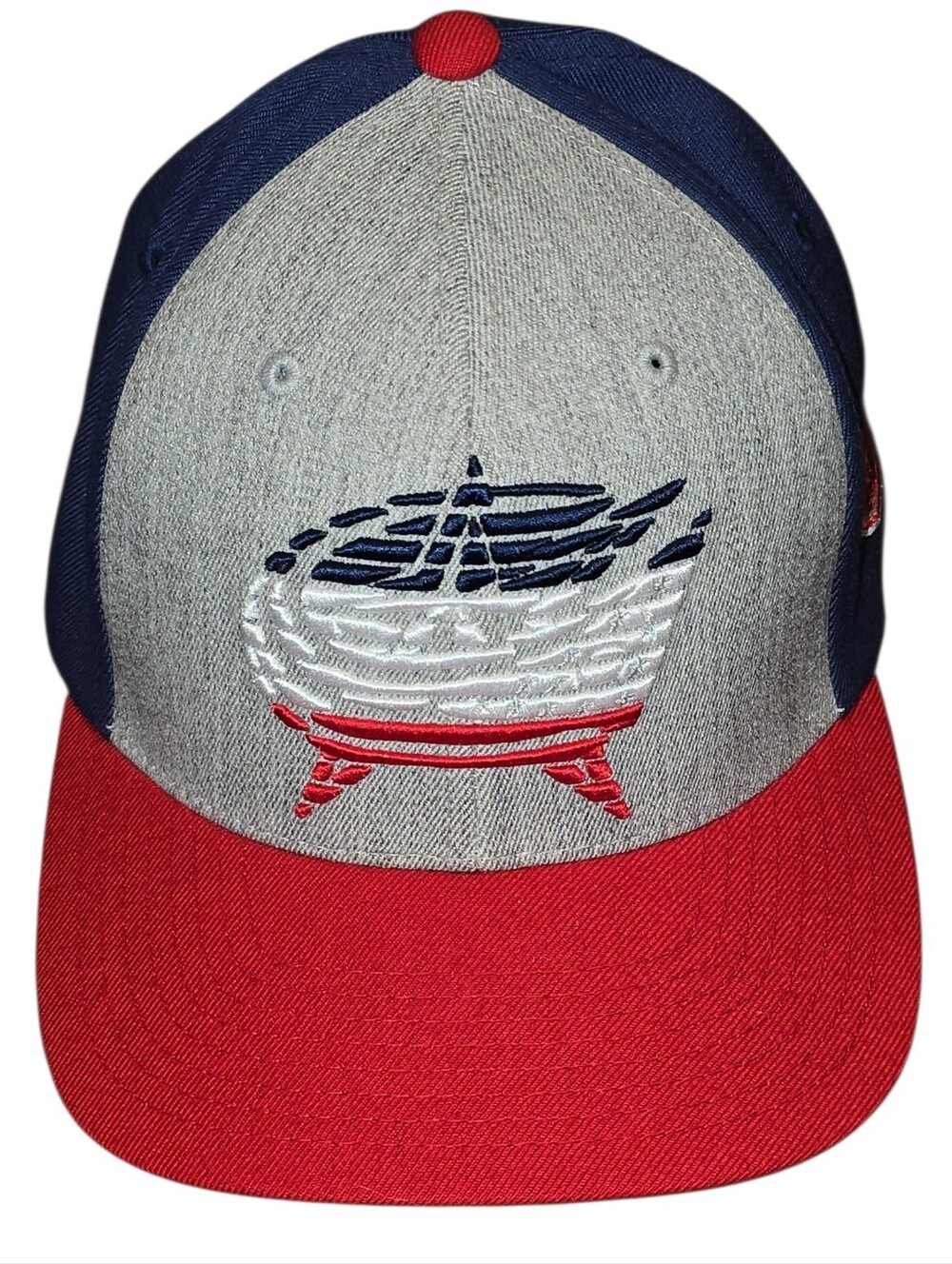 COLUMBUS BLUE JACKETS Adult Hat Flexfit S/M Old Time Hockey NHL Cap